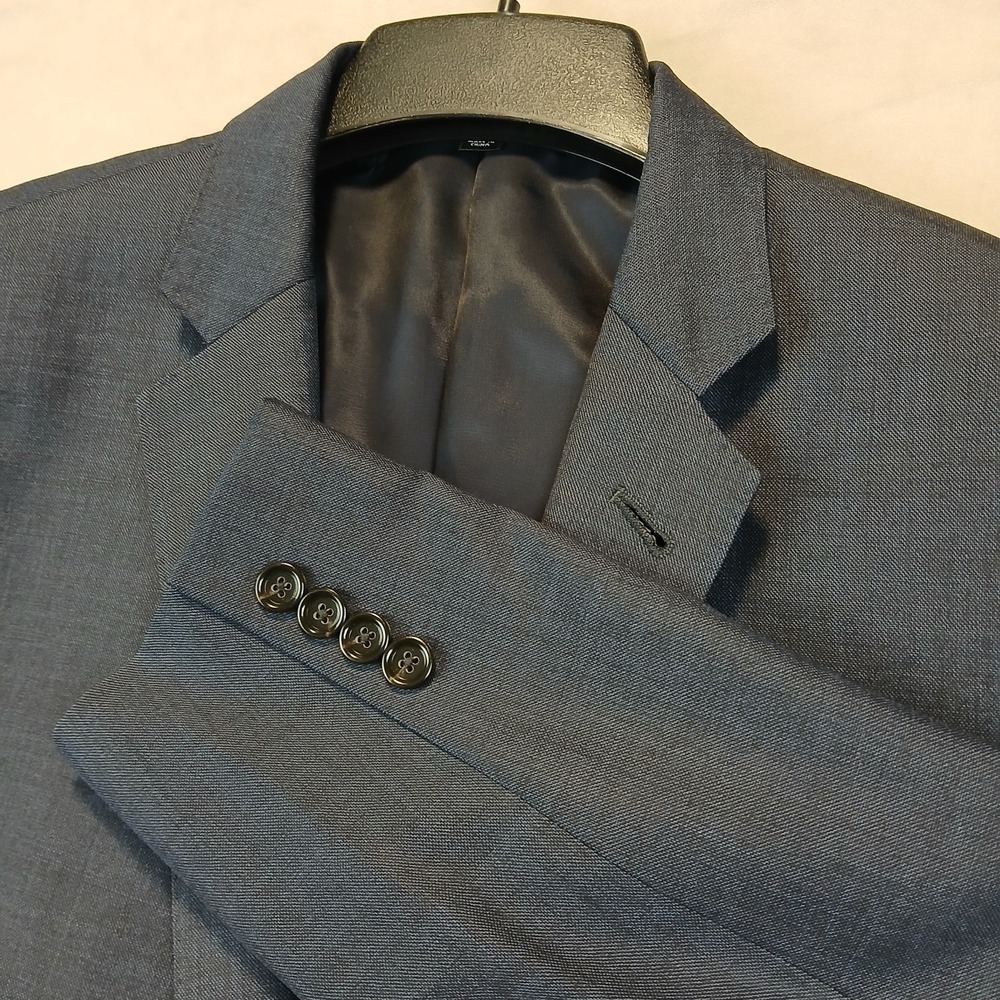 J‎ Crew Tollegno 1900 40R Mens Blazer Sport Coat Blue 20x30